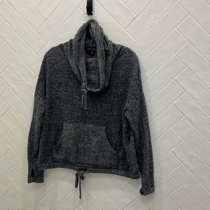 BAREFOOT DREAMS CozyChic Pullover Sweater Hoodie Blue Gray Medium style 906